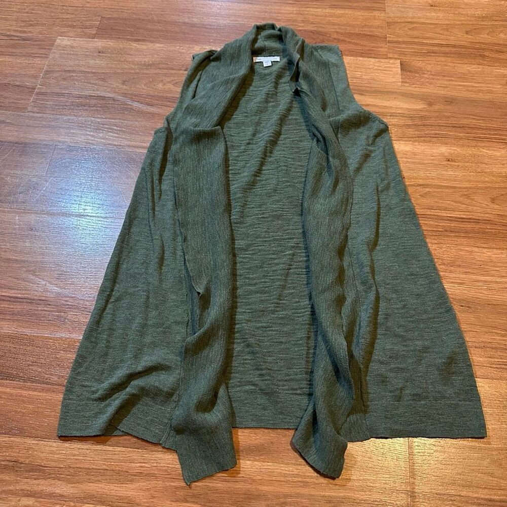 Gap Open Front Sweater Vest Green | Women Size Medium